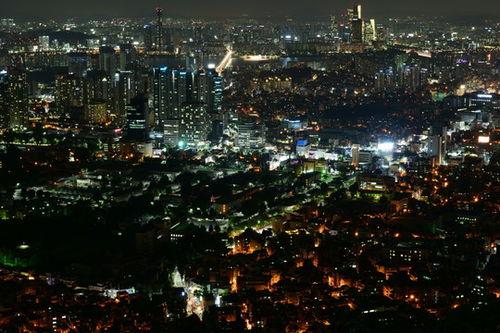 韩国 夜色,霓虹璀璨，魅力无限