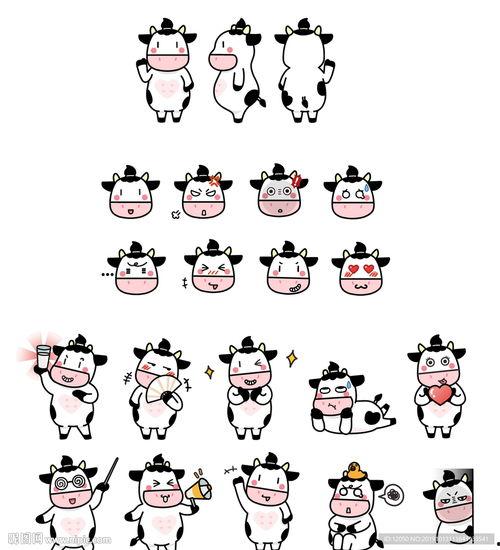 卡通奶牛图片大全可爱,可爱瞬间尽收眼底