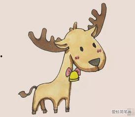 驯鹿简笔画图片大全,灵动自然的北国精灵