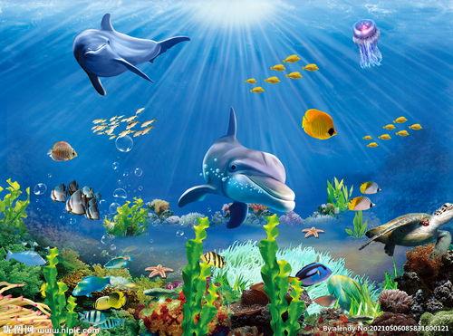 绘画海底世界图片大全,探索神秘海洋画卷