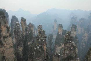 冬天的张家界图片大全,银装素裹的自然画卷